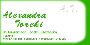alexandra toreki business card